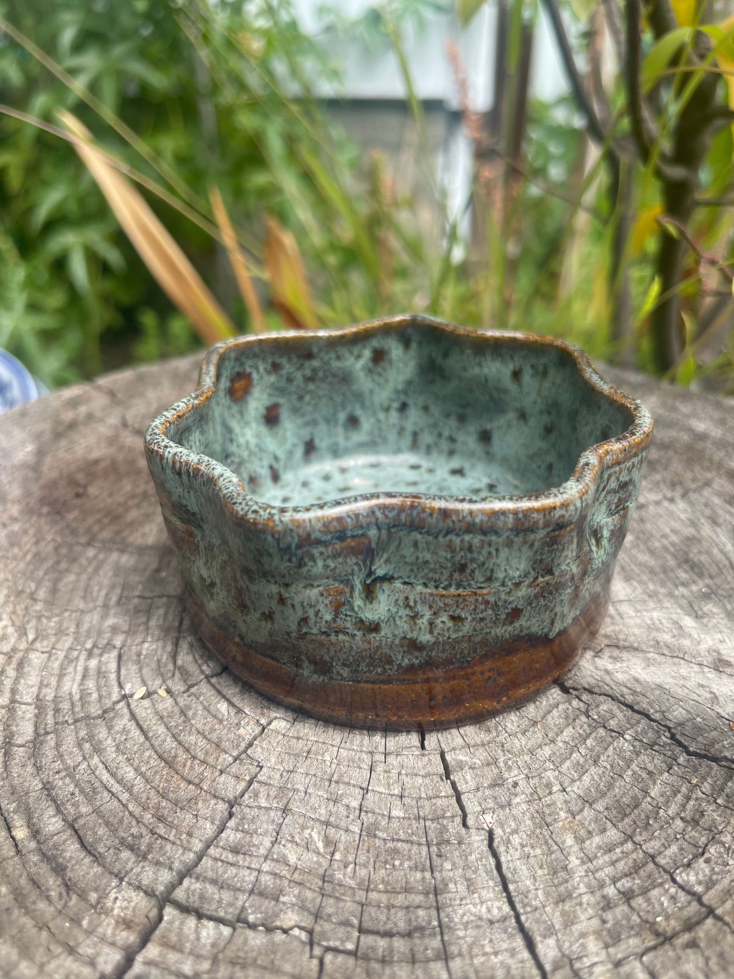 TURKISH SATIN FLOWERED JEWELRY DISH